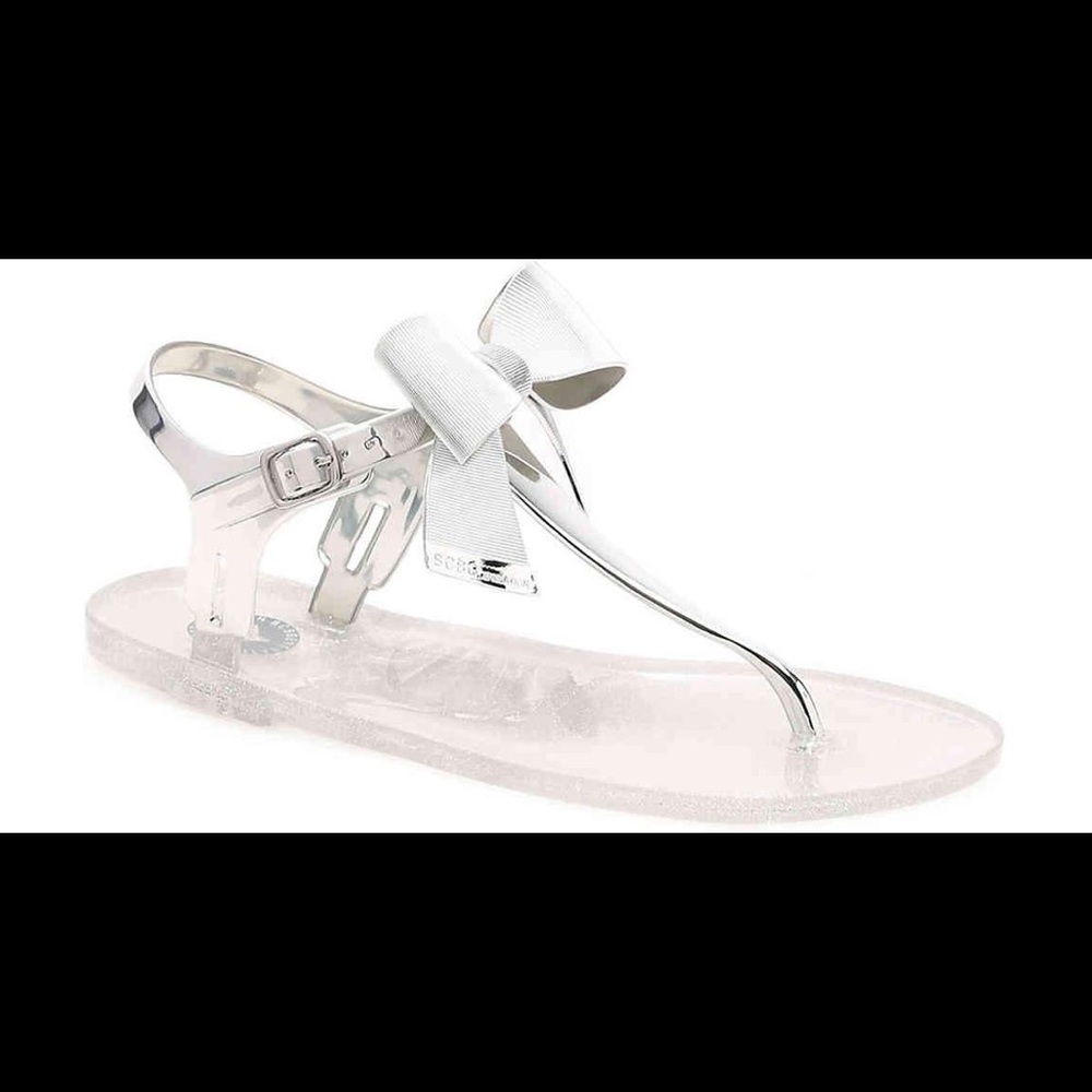 BCBG Silver Sandals size 6